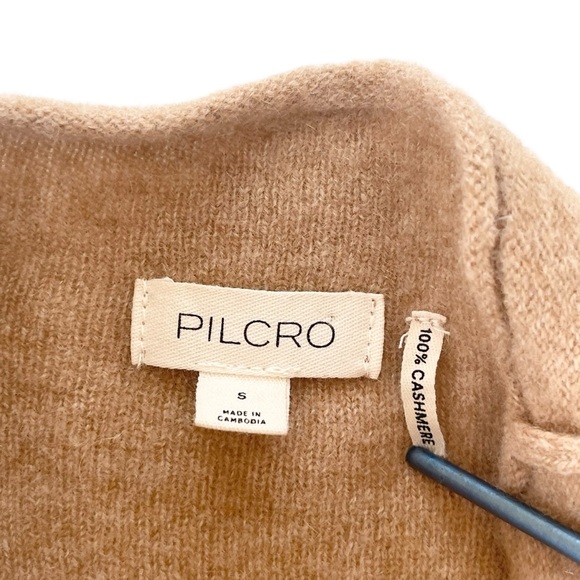 Anthropologie Pilcro The Alani Cashmere Mock-Neck Sweater Camel Casual Size S - Picture 7 of 16